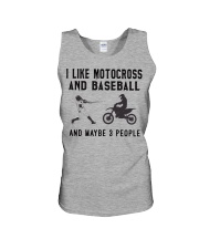 I-Like-motocross-And-Baseball Unisex Tank tile