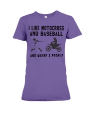 I-Like-motocross-And-Baseball Premium Fit Ladies Tee tile