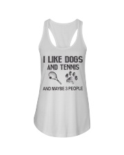 I-like-dogs-and-tennis-and-maybe-3-people Ladies Flowy Tank tile