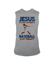 Jesus-is-my-savior-baseball-is-my-therapy Sleeveless Tee tile