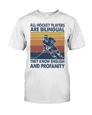All-hockey-player-are-bilingual Classic T-Shirt tile