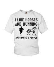 i-like-horses-and-running-and-maybe-3-people Youth T-Shirt tile