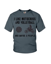 I-Like-Motocross-And-Volleyball Youth T-Shirt tile