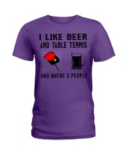 I-Like-Beer-And-Table-Tennis-And-MayBe-3-People Ladies T-Shirt tile