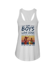 Boys-Love-Dogs-Drink Ladies Flowy Tank tile