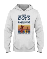 Boys-Love-Dogs-Drink Hooded Sweatshirt front