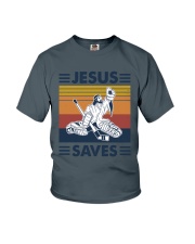 Hockey-Jesus-Saves Youth T-Shirt tile