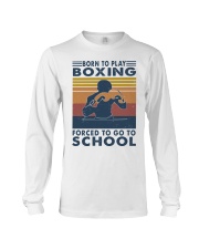 born-to-play-boxing-forced-to-go-to-chool Long Sleeve Tee tile