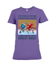 If-You-Think-Iam-Cute-Hockey-Jersey Premium Fit Ladies Tee tile