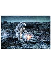 Astronaut in suit touching atom molecule 36x24 Poster thumbnail
