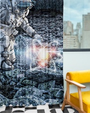 Astronaut in suit touching atom molecule Window Curtain - Blackout aos-window-curtains-blackout-50x84-lifestyle-front-01