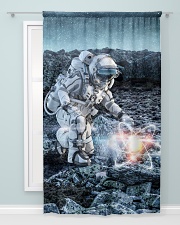 Astronaut in suit touching atom molecule Window Curtain - Blackout aos-window-curtains-blackout-50x84-lifestyle-front-04