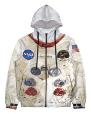 3D Armstrong Spacesuit Men's All Over Print Full Zip Hoodie thumbnail