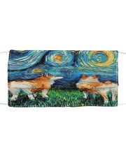 Smiling Corgi Night Canvas Cloth face mask thumbnail