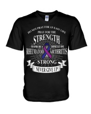 Do not pray for an easy life Rheumatoid Arthritis V-Neck T-Shirt thumbnail