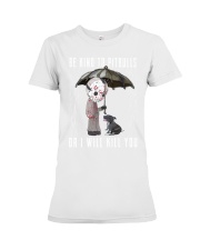 Be kind to pitbulls Premium Fit Ladies Tee thumbnail