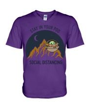Stay in your pod V-Neck T-Shirt tile