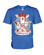 Friends not food V-Neck T-Shirt tile