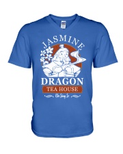 Jasmine Dragon tea house V-Neck T-Shirt tile