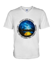I Don't Hate People V-Neck T-Shirt thumbnail