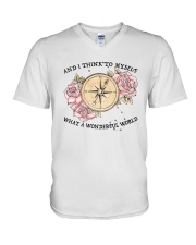 What A Wonderful World V-Neck T-Shirt thumbnail