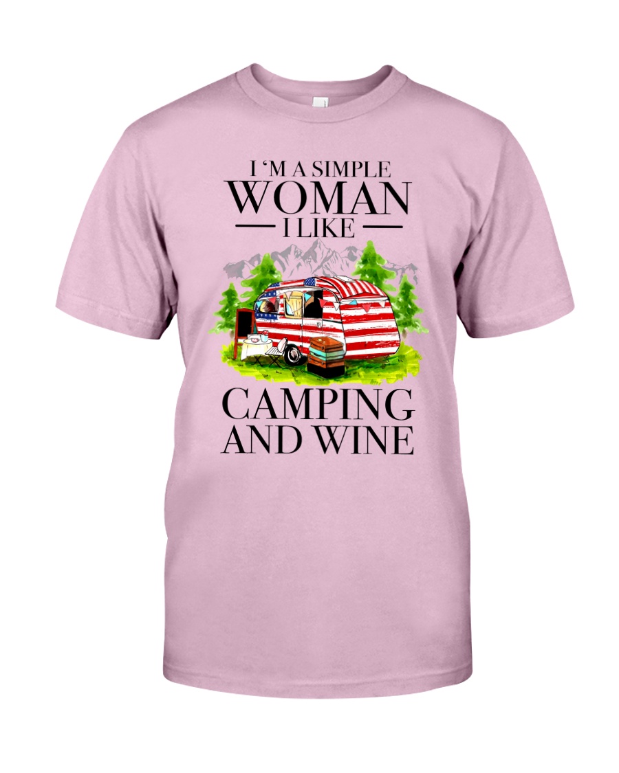 I Like Camping And Wine Classic T-Shirt