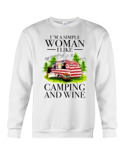 I Like Camping And Wine Crewneck Sweatshirt thumbnail