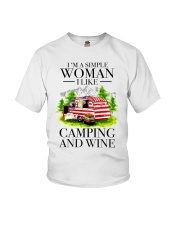 I Like Camping And Wine Youth T-Shirt thumbnail