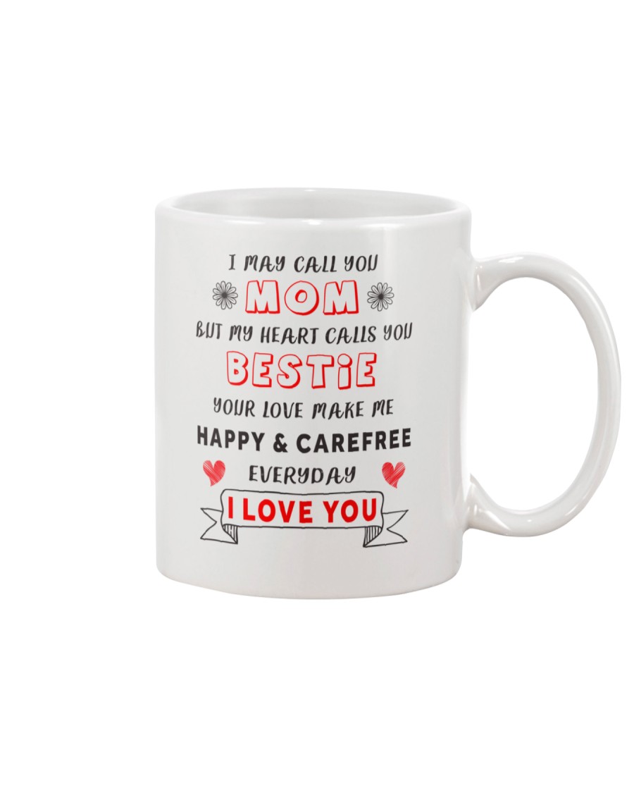 Mom - My Heart Calls You Bestie - White Mug Mug