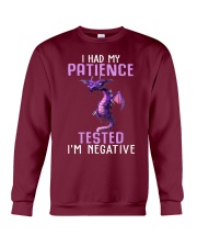 Dragon I had my patience tested Im negative shirt Crewneck Sweatshirt thumbnail
