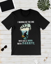 Bigfoot I wanna be the one who has a beer with Classic T-Shirt lifestyle-mens-crewneck-front-17
