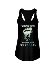 Bigfoot I wanna be the one who has a beer with Ladies Flowy Tank thumbnail