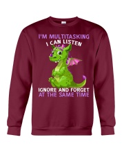 Dragon Im multitasking I can listen Ignore and Crewneck Sweatshirt thumbnail