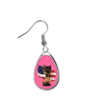 Cat Lover Antique Locket Collection with US Flag Teardrop Earrings thumbnail
