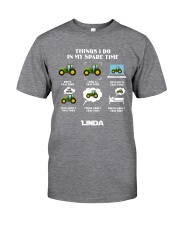 Tractor Farmer Things I Do Classic T-Shirt tile