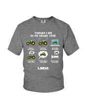 Tractor Farmer Things I Do Youth T-Shirt tile