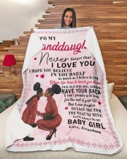 To My Granddaughter I Love You Large Sherpa Fleece Blanket - 60" x 80" aos-sherpa-fleece-blanket-60x80-lifestyle-front-11