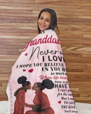 To My Granddaughter I Love You Large Sherpa Fleece Blanket - 60" x 80" aos-sherpa-fleece-blanket-60x80-lifestyle-front-12