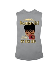 December Girl Living My Best Life Black Girl Sleeveless Tee tile