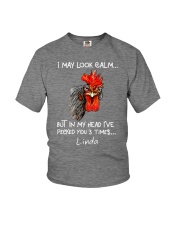 I May Look Calm Chicken Youth T-Shirt tile
