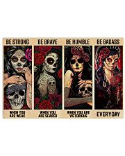 Skull Girls Be Strong Be Brave Be Humble Be Badass 24x16 Poster front