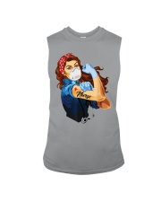 Nurse Strong Red Hair Sleeveless Tee tile
