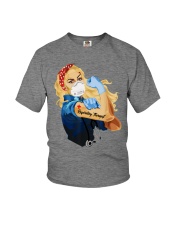 Strong Blonde Girl respiratory therapist Youth T-Shirt tile
