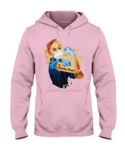 Strong Blonde Girl respiratory therapist Hooded Sweatshirt tile