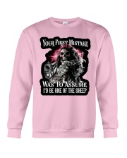 Skull Your First Mistake Assuming Me The Sheep Crewneck Sweatshirt tile