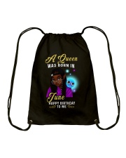 A Queen Was Born In June Black Girl Drawstring Bag tile