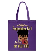 September Girl Living My Best Life Black Girl Tote Bag tile