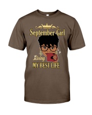 September Girl Living My Best Life Black Girl Classic T-Shirt tile