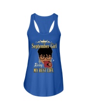 September Girl Living My Best Life Black Girl Ladies Flowy Tank tile