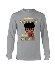 September Girl Living My Best Life Black Girl Long Sleeve Tee tile
